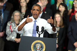  President Barack Obama speaking at an event on the housing sector in Phoenix, Arizona. Photo by Gage Skidmore.