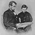 Lincoln with his son Tad
