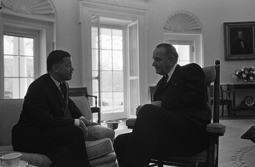 Edward Brooke and President LB Johnson in 1967