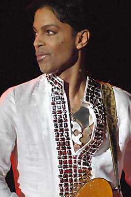 Prince at Coachella in 2008. Photo by Micahmedia